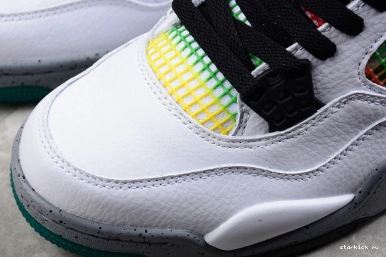 Retro AQ9129-100 Rasta Lucid Green AQ9129-100 Jordan 4 0804